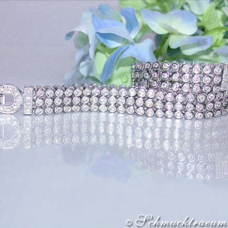 Attractive Diamond Bracelet in White gold 14k