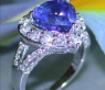 Gorgeous Tanzanite Heart Ring with Diamonds
