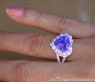 Gorgeous Tanzanite Heart Ring with Diamonds