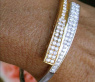 Diamanten Armreif in Gelbgold und Weißgold