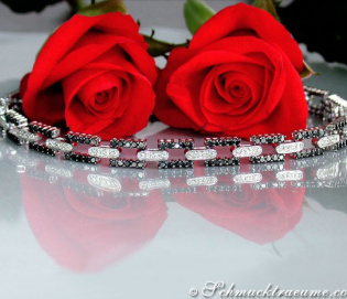 Elegant Black & White Diamond Bracelet