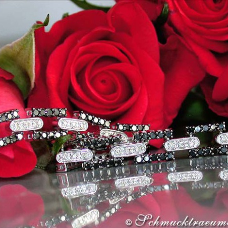 Schwarze Diamanten & Brillanten Armband