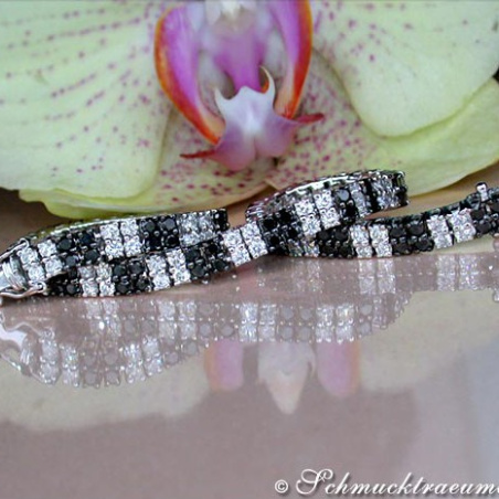 Brillanten & schwarze Diamanten Armband