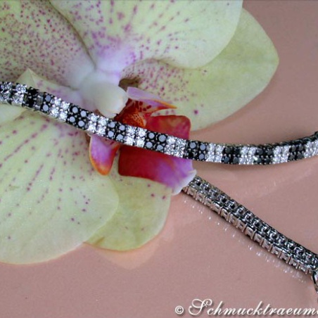 Brillanten & schwarze Diamanten Armband