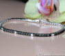 Tennis Armband mit Brillanten & schwarzen Diamanten