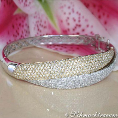 Brillant Armreif in Gelb- & Weißgold 750
