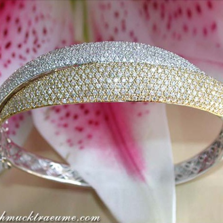 Brillant Armreif in Gelb- & Weißgold 750