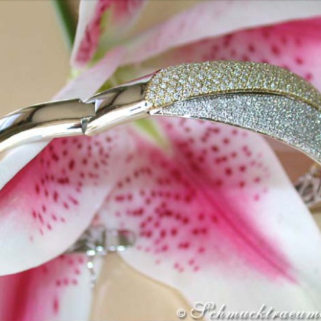 Brillant Armreif in Gelb- & Weißgold 750