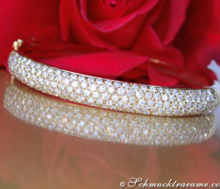 Magnificent Diamond Bangle in Yellow Gold
