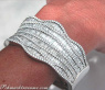 Opulenter Brillant Diamant Armreif in Weißgold 750