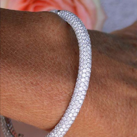 Brillanten Armreif in Weißgold 750