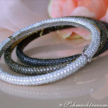 Armreifen mit schwarzen Diamanten
