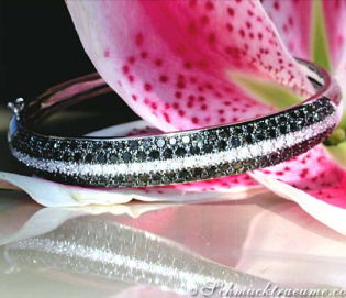 Magnificent Black & White Diamond Bangle