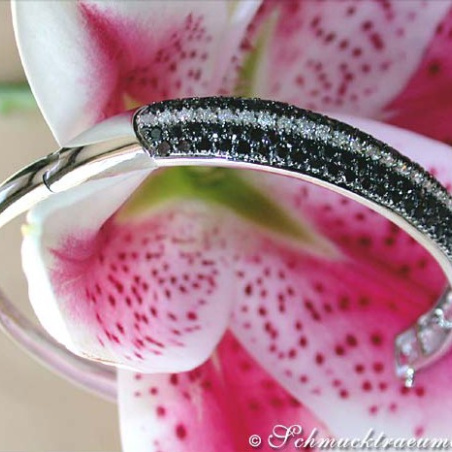 Brillanten & schwarze Diamanten Armreif