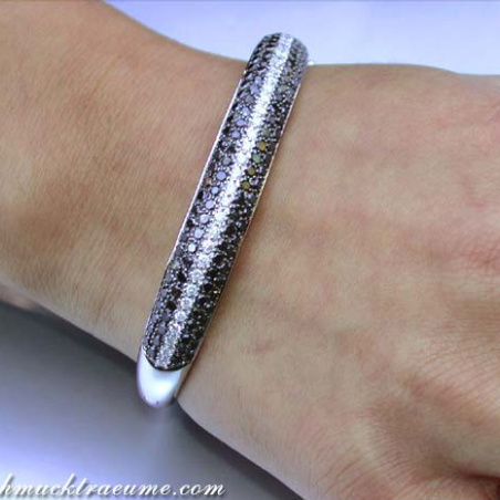 Brillanten & schwarze Diamanten Armreif