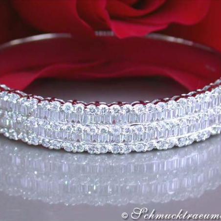 Brillanten Diamanten Armreif in Weißgold 750