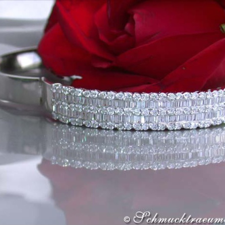 Brillanten Diamanten Armreif in Weißgold 750