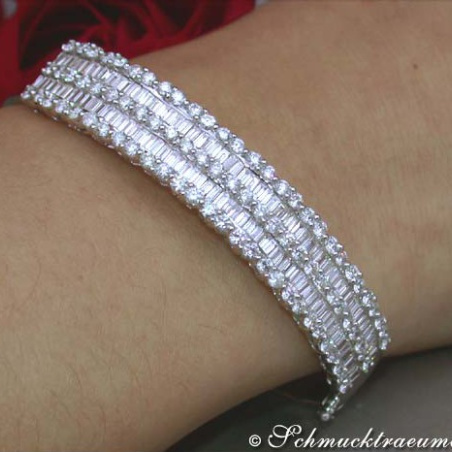 Brillanten Diamanten Armreif in Weißgold 750