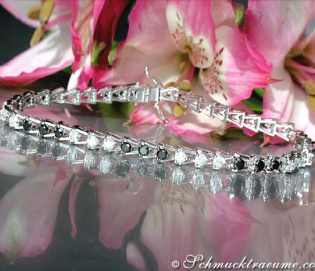 Timeless Black & White Diamond Tennis Bracelet