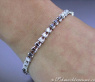 Tennisarmband mit schwarzen Diamanten & Brillanten