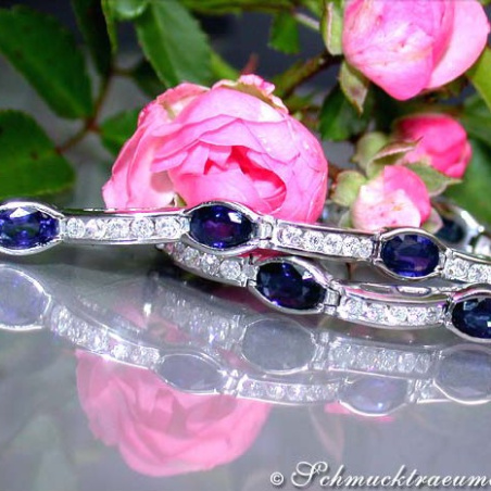 Gorgeous Sapphire Bracelet with Diamonds
