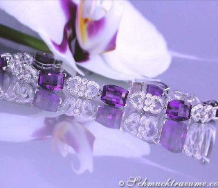 Enchanting Amethyst Diamond Bracelet
