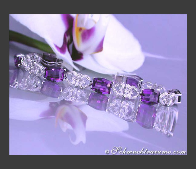 Enchanting Amethyst Diamond Bracelet Enchanting Amethyst Diamond Bracelet