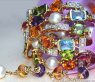 Exquisite Multicolor Diamond Pearl Bracelet