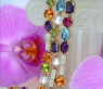 Exquisite Multicolor Diamond Pearl Bracelet