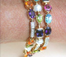 Exquisite Multicolor Diamond Pearl Bracelet