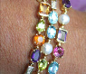 Exquisite Multicolor Diamond Pearl Bracelet
