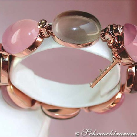 Magnificent Rose Quartz & Smoky Quartz Bracelet