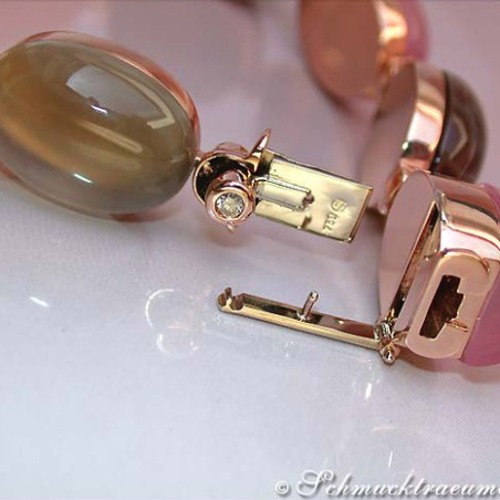 Magnificent Rose Quartz & Smoky Quartz Bracelet