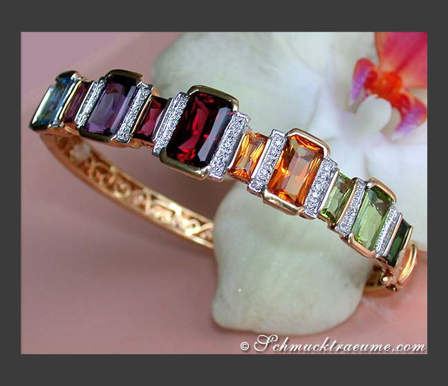 Gorgeous Multicolor Gemstone Diamond bangle Gorgeous Multicolor Gemstone Diamond bangle