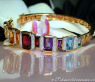 Gorgeous Multicolor Gemstone Diamond bangle