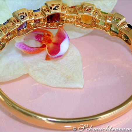 Gorgeous Multicolor Gemstone Diamond bangle