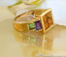 Citrin Amethyst Peridot Ring
