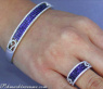 Stately Sapphire Bangle with Diamonds