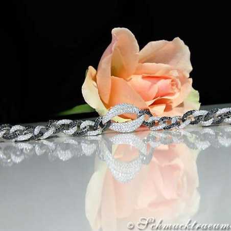 Tremendous Black & White Diamond Bracelet