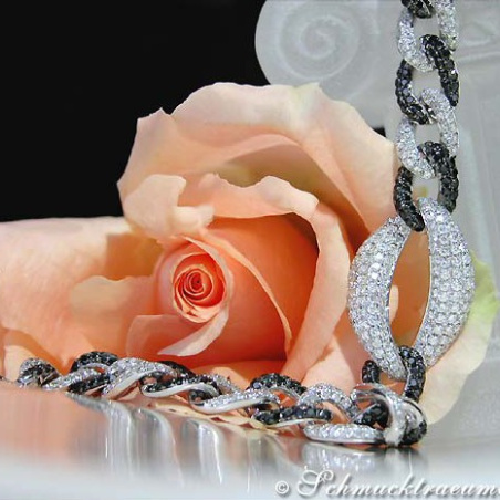 Tremendous Black & White Diamond Bracelet