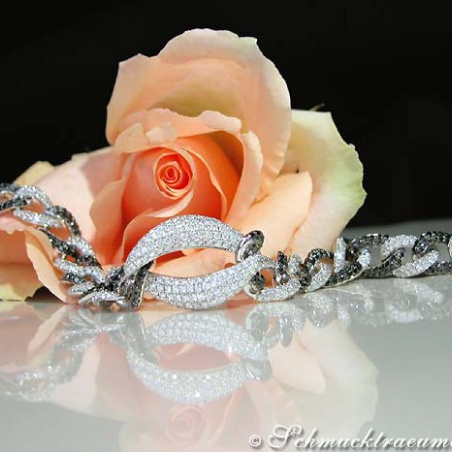 Tremendous Black & White Diamond Bracelet