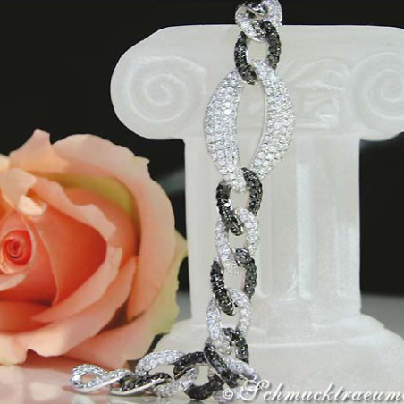 Tremendous Black & White Diamond Bracelet