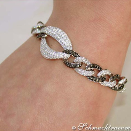 Tremendous Black & White Diamond Bracelet