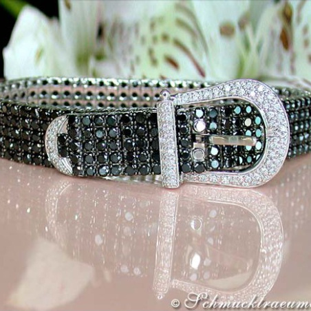 Brillanten & schwarze Diamanten Armband