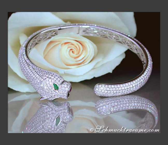 Opulent Diamond Panther Bangle Opulent Diamond Panther Bangle