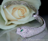 Opulent Diamond Panther Bangle