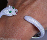 Opulent Diamond Panther Bangle