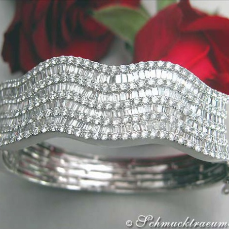 Armreif mit Diamanten Weißgold 750