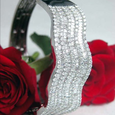 Armreif mit Diamanten Weißgold 750