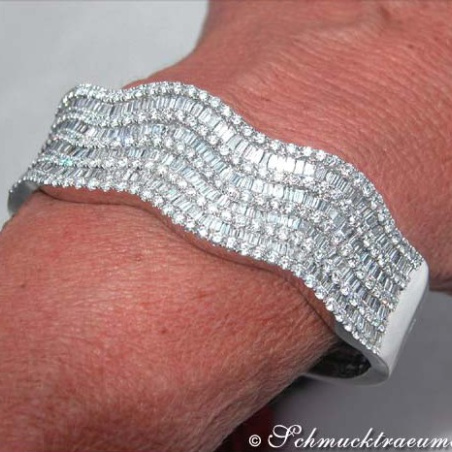 Armreif mit Diamanten Weißgold 750